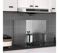 Onxyrbyte Salpicadero De Cocina De Acero Inoxidable,Lados De Grasa De Cocina Funda,Protector Antisalpicaduras Cocina,Ahorra Espacio,para Bloquear Salpicaduras De Aceite