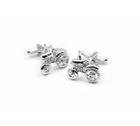 Onyx Art Pequeño Color Plata Tractor Granja Gemelos Estuche de Gemelos