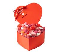 Onza Caja Chuches para Regalar por Aniversario, Cumpleaños - Corazón Chucherías y Gominolas surtidas - Chuches 1kg - Regalos originales para mujer - Regalos Originales hombre