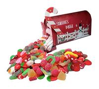 Onza Cesta de Chuches para regalar con forma de buzón navideño - Caja regalo para Navidad con dulces y golosinas - Lote de chucherías originales para regalar. 1000 GR.