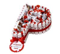 Onza Regalo dia del padre Original - Cesta Chocolates Kinder ''P'' de Papá - Kinder Bueno Pack para regalar: Kinder Chocolate, Happy Hippo, Cards, Schokobons - Regalos originales para hombre