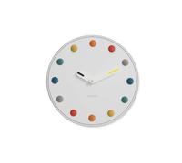 ONZENO Reloj de Pared de Diseño 'The Insight.' Sin Tic-TAC, Cuarzo Silencioso, diámetro 42 cm, Fondo 2,5 cm, Multicolor/Blanco