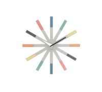 ONZENO Reloj de Pared de Diseño 'The Starlet.' Sin Tic-TAC, Cuarzo Silencioso, diámetro 50 cm, Fondo 0,5 cm, Multicolor/Negro