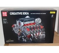Oo Mould King 10130 Motor F 488 V8 Klemmsteine Construcción 8 Cilindro 2718 Pzs.