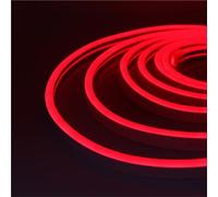 OOAEWBPSA Tira de neón de 24 V CC de 0,5 a 20 m, impermeable IP67, multicolor, retroiluminación de TV, tubo de silicona flexible para el hogar, luz LED (rojo_13M)