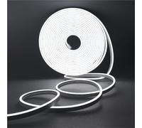 OOAEWBPSA Tira de neón de 24 V CC de 0,5 a 20 m, impermeable IP67, multicolor, retroiluminación de TV, tubo de silicona flexible para el hogar, luz LED (blanco_0.5 m)