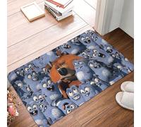 OOAHJEID Alfombra de Dormitorio con Dibujos Animados de Anime Happy Lemmings Tabodi y Grizzy Alfombra para Sala de Estar Alfombra para Exteriores decoración del hogar