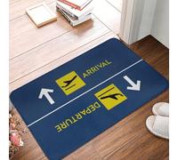 OOAHJEID Felpudo Alfombra Antideslizante para Entrada, Cocina, Aeropuerto, avión, baño, Salidas y llegadas de Aviones.
