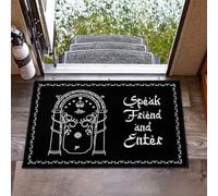 OOAHJEID Felpudo Antideslizante para baño Cocina jardín Puerta de Garaje Suelo de Entrada Alfombra con Texto Speak Friend and Enter