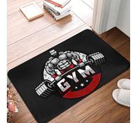 OOAHJEID Felpudo Antideslizante para Gimnasio, Culturismo, Entrada, baño, Cocina, Puerta, Suelo, Fitness, músculos, jardín, Alfombra
