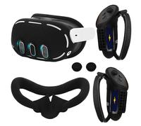 OOAVR Juego de accesorios protectores de auriculares VR para accesorios Meta Quest 3, cubierta de empuñaduras de controlador de realidad virtual, cubierta de carcasa de realidad virtual, almohadilla