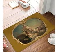 OOAXBEED Alegoría del otoño, Alfombra de Suelo para Cocina, baño, Antideslizante, Estilo rococó renacentista, con diseño de ángel, para Sala de Estar, Entrada, Alfombra para Dormir