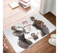 OOAXBEED Alfombra Antideslizante para Cocina con diseño de corazón atómico, Ideal para Dormitorio de Hijas gemelas, Felpudo de Bienvenida, decoración del hogar