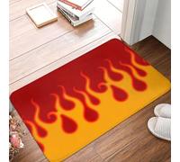 OOAXBEED Alfombra Antideslizante para Puerta de baño o Cocina, Personalizada, con Llamas de Fuego al Rojo Vivo, para Entrada de Sala de Estar
