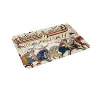 OOAXBEED Batalla DE Hastings, Caballeros NORMANDOS A Caballo, ARQUEROS Y Barcos Vikingos Felpudo Antideslizante para Entrada, baño, etc.