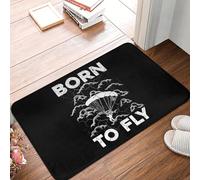 OOAXBEED Born To Fly Paraglider Doormat Mat Anti-Slip Paragliding Skydiving Sprort Bathroom Kitchen Bedroom Rug Carpet-24x36 Inch