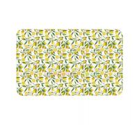 OOAXBEED Cojín de Barro de diatomeas con Ramas de limonero, Flores y Hojas, Absorbente, de Secado rápido, para Puerta de baño, Inodoro, Tierra de diatomeas