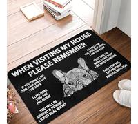OOAXBEED Cuando visites mi casa, Recuerda Las Frases Felpudo, Suelo, Cocina, baño, alfombras, Antideslizante, Interior, jardín, Entrada, Alfombra.-16x24 Inch