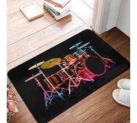 OOAXBEED Drum Set Front Door Mat Anti-Slip Indoor Absorbent Drumming Music Doormat Garden Garage Entrance Rug Carpet-24x36 Inch