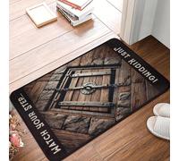 OOAXBEED Es Broma, definitivamente no es una trampilla. Felpudo Antideslizante para Cocina, baño, Sala de Estar, Puerta de Entrada, Alfombra.-20x32 Inch