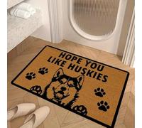 OOAXBEED Esperamos Que disfrutes del Felpudo de Bienvenida Husky: Antideslizante, Lavable a máquina, poliéster de Baja Pelusa y Felpudo de Entrada para Uso en Interiores.