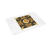 OOAXBEED Felpudo Antideslizante con Adorno de león Dorado y Damasco, Alfombra Duradera para la Entrada de la Cocina, el hogar, la Sala de Estar