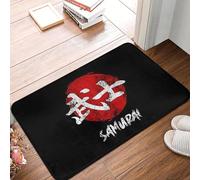 OOAXBEED Felpudo Antideslizante con diseño de código Bushido japonés samurái, Absorbente, para Cocina, Entrada, hogar, Dormitorio