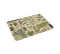 OOAXBEED Felpudo Antideslizante con diseño de helechos y líquenes, Resistente al Polvo, para la Entrada de la Cocina, el baño y el hogar.