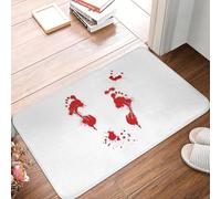 OOAXBEED Felpudo Antideslizante con diseño de Huellas de Sangre, antidesgaste, para Cocina, Entrada, casa, balcón