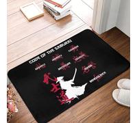 OOAXBEED Felpudo Antideslizante con el código samurái Bushido de Japón, para Cocina, Entrada, baño, Sala de Estar