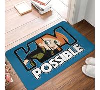 OOAXBEED Felpudo Antideslizante con el Logotipo del Anime Kim Possible, Resistente al Polvo, para Cocina, Entrada, casa, balcón