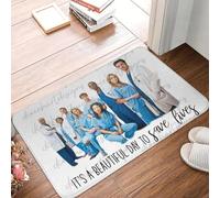 OOAXBEED Felpudo Antideslizante con firmas de episodios de Anatomía de Grey para baño, Cocina, Dormitorio, balcón, Suelo, Puerta, Entrada