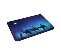 OOAXBEED Felpudo Antideslizante con la Estrella de Belén y los Reyes Magos para la Entrada de la Cocina, el hogar y el Dormitorio.