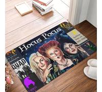 OOAXBEED Felpudo Antideslizante con Texto Hocus Pocus I Smell Children I Put A Spell On, para la Entrada de la Cocina y el baño.