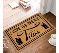 OOAXBEED Felpudo Antideslizante Espero Que hayas traído a Tito para baño Interior y Exterior, Disponible en Varios tamaños.