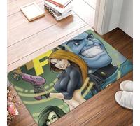 OOAXBEED Felpudo Antideslizante Estilo Panel de cómic de Kim Possible, Alfombra para Cocina, Entrada, hogar, baño, Sala de Estar