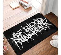 OOAXBEED Felpudo Antideslizante Negro con diseño de As Blood Runs, Alfombra Duradera para la Entrada de la Cocina, el baño y el hogar.