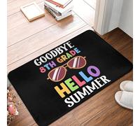 OOAXBEED Felpudo Antideslizante para Cocina, Entrada, hogar, balcón, adiós, Octavo Grado, Hola Verano, último día de Clases, graduación