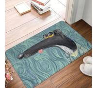 OOAXBEED Felpudo Antideslizante para Perro, diseño de Galgos, Color Gris, Van Dogh, para baño, Dormitorio, Alfombra de oración, decoración de Interiores