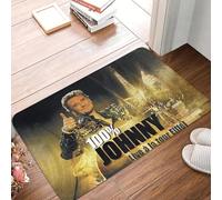 OOAXBEED Felpudo Antideslizante para Puerta de baño o Cocina con diseño de Johnny Hallyday, Ideal para Interiores y Exteriores, Ideal como Felpudo para Entrada de jardín o como tapete para pies.