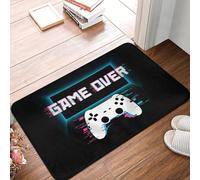 OOAXBEED Felpudo Antideslizante para Puerta de Entrada con diseño de Game Over Gaming, Absorbente, para Videojuegos, para Sala de estar-24x36 Inch