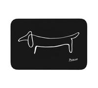 OOAXBEED Felpudo de Pablo Picasso para Puerta de Entrada, Antideslizante, Absorbente, para Exteriores, con diseño de Perro Salchicha, Ideal para Cocina, balcón y Entrada.