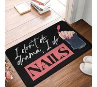 OOAXBEED Felpudo de poliéster No actúo, Solo Hago uñas, Antideslizante, Rectangular, Lavable a máquina, para Sala de Estar y Dormitorio.