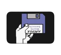 OOAXBEED Felpudo novedoso para Amiga 500, para la Entrada de la Cocina, para el Suelo, para el Juego Commodore C64, para el Banco de Trabajo Atari, para el Dormitorio, Alfombra de Culto