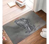 OOAXBEED Felpudo Personalizado con diseño de Johnny Hallyday, Estrella de Rock, Antideslizante, Absorbente, para Interior, para Entrada de Sala de Estar.