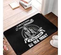 OOAXBEED Felpudo Personalizado de Johnny Hallyday, Cantante francés, Antideslizante, para Cocina, baño, Dormitorio, balcón, Puerta, Suelo, Entrada