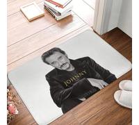 OOAXBEED Felpudo Personalizado de Johnny Hallyday, para Puerta de Entrada, Cocina, baño, Interior, Cantante francés, para Garaje