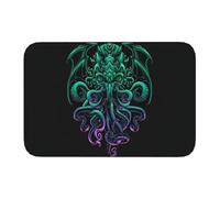 OOAXBEED Felpudo Personalizado Genial de HP Lovecraft Cthulhu, Antideslizante, El Antiguo Dios de R'lyeh, para baño, Cocina, jardín