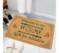 OOAXBEED Felpudos de Moda Bienvenidos a Nuestro hogar Rollo para la Iniciativa Felpudos de Bienvenida Felpudo de Franela para Interiores Alfombras Decoración del hogar