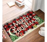 OOAXBEED Merry Christmas Doormat Anti-Slip Entrance Bath Kitchen Door Floor Mat Garden Rug Carpet Footpad-20x32 Inch